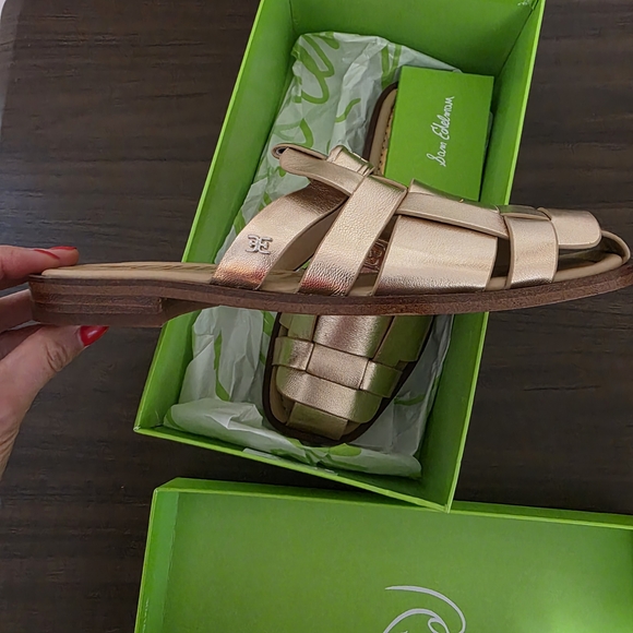 Sam Edelman Gold Sandals - Picture 2 of 4